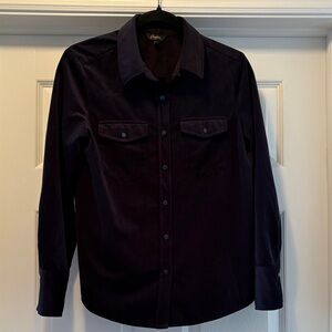 Candie's Navy Corduroy Button-Down Shirt